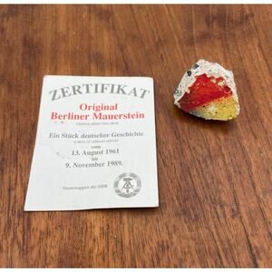Piece of Berlin Wall with Certificate of Authenticity